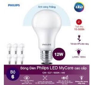 Bóng đèn Philips LED MyCare 12W 6500K E27 A60